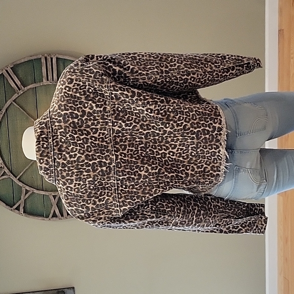 Free People Cheetah Print Denim Jacket - Picture 8 of 16